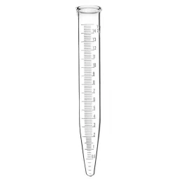 Abgil 15 ml Borosilicate Glass Graduated Conical Bottom Centrifuge Tube with Rim ABG1830-0