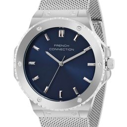 French Connection Men Patterned Dial & Stainless Steel Bracelet Style Straps Analogue Watch FCB4SM-76