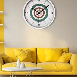 OLIVE TREE White & Green Printed Contemporary Wall Clock-image-55