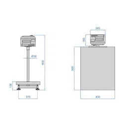 Insize Basic Type Electronic Platform Scale 210 Kg, 8508-210K image 3
