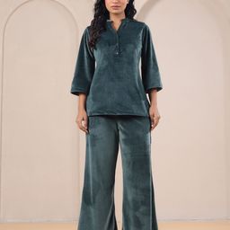 SANSKRUTIHOMES Velvet Top With Palazzo-picture-32