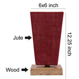 Devansh Rust & Gold-Toned Solid Traditional Column Table Lamp with Shade image 5