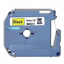 Brother  (Length 8m, Width 12mm) Metallic Tape (Black, Yellow) - M-K631-image-60
