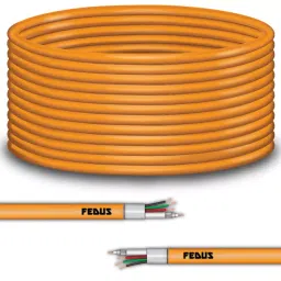 Fedus 23AWG Pure Copper 3+1 CCTV Camera Coaxial Cable (40 m, Orange)-29