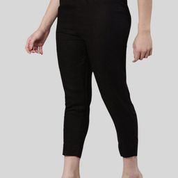 Kryptic Women Smart Slim Fit Mid-Rise Cigarette Trousers-image-97