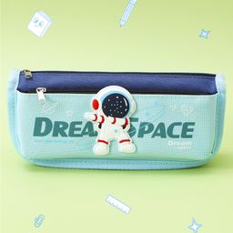 Space Theme Pencil Pouch - Light Blue-16
