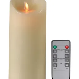 LTETTES White & Orange Pillar LED Candle-image-37