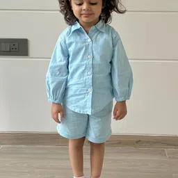 MASU LIVING MASU Girls Pure Cotton Shirt & Shorts Clothing Set-image-94
