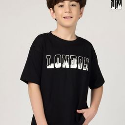 Wakai Boys Typography 2 Printed V-Neck Pure Cotton Applique T-shirt-image-14