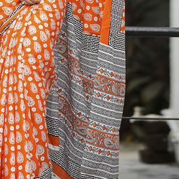 Anouk Rustic Ethnic Motifs Bagru Saree image 4