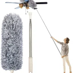 Microfiber Feather Duster Bendable & Extendable Fan Cleaning Duster Dust Mop Microfibre Wet and Dry Brush-image-35