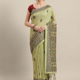 Saree mall Green & Maroon Printed Saree-image-64
