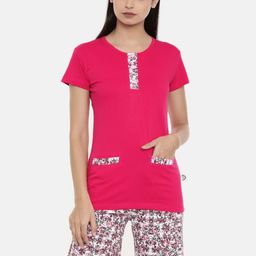 zebu Women Pink Solid Night suit-image-22