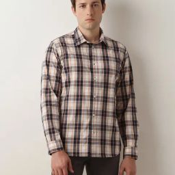 SELECTED HOMME Orange Regular Fit Check Shirt-picture-11