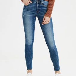 American Eagle Outfitters Blue Regular Fit Lightly Washed Jeans-picture-13