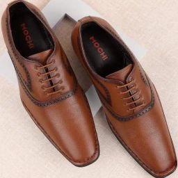 Mochi Men's Tan Oxford Shoes-image-74