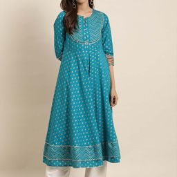 IKRASS Floral Printed Anarkali Kurta-image-9