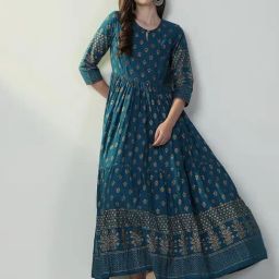 SHOWOFF Teal Embellished Kurta-picture-37