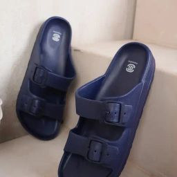 Mozafia Men's Blue Slides-17