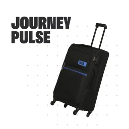 Citizen Journey Pulse Black Solid Soft Medium Trolley Bag - 68 Cms image 5