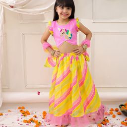 KID1 Girls Embroidered Ready to Wear Lehenga & Blouse With Dupatta-image-77