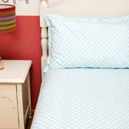 Nigh Nigh Jaal Blue Cotton 300 TC Kids Bed Linen Set-image-4