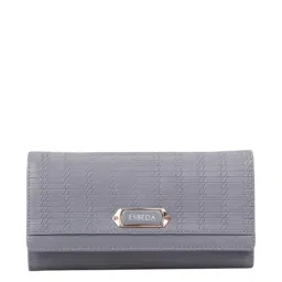 Esbeda Grey Textured Wallet for Women-49