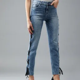 DOLCE CRUDO Light Blue High Rise Jeans-image-95