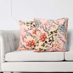 Swayam Pink & Green Cotton 200 TC Cushion Covers - Set of 2-image-94