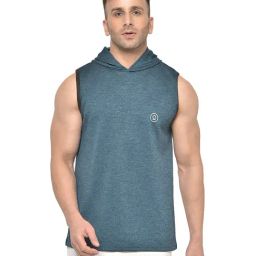 Chkokko Sky Blue Hooded T-Shirt-image-78