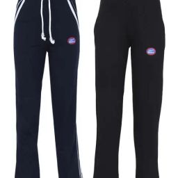 Vimal Jonney Kids Multicolor Mid Rise Trackpants - Pack of 2-image-82