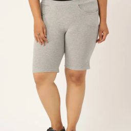 theRebelinme Grey Cotton Shorts-image-92