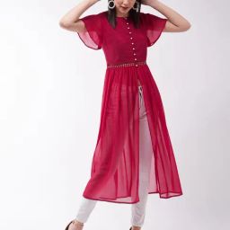 Miss Chase Red Short Sleeve Tunic-image-25