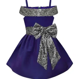 A.T.U.N. Kids Blue & Silver Embellished Dress-picture-20