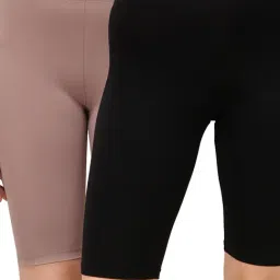 Soie Multicolor Cycling Shorts - Pack of 2-94