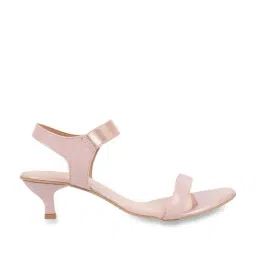 Metro Women's Peach Ankle Strap Stilettos-image-84
