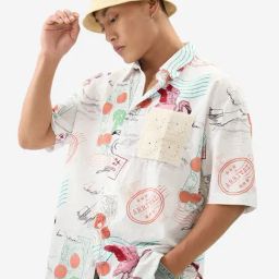 The Souled Store Multicolored Loose Fit Printed Shirt-image-80