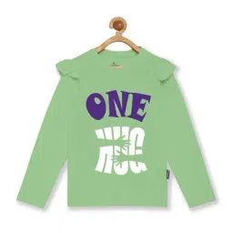 Kiddopanti Kids Green Cotton Printed Full Sleeves Tee-image-49