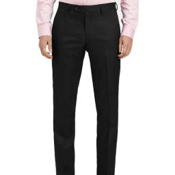 Arrow Black Regular Fit Checks Trousers-image-87