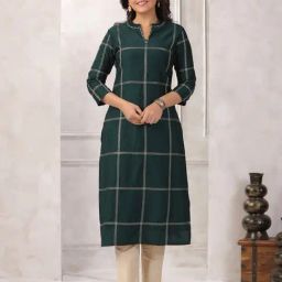 READIPRINT Green Embroidered Kurta-image-43