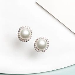 Zavya 92.5 Sterling Silver Luminous Harmony Stud Earrings for Women-image-46