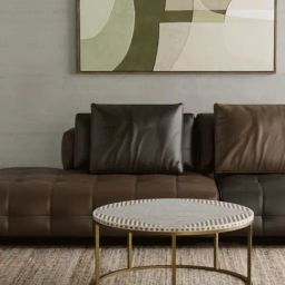 Casagold Harmony Vegan Bone Inlay Coffee Table With Stand - Brown-17