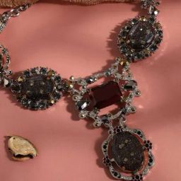 Sohi Multicolour Designer Statement Stones Necklace-image-94