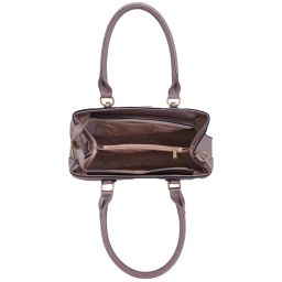 Giordano Grey Color Block Medium Handbag image 5