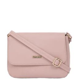 Fastrack Pink Solid Medium Sling Handbag-10