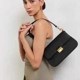 Miraggio Sarah Black Textured Small Shoulder Bag-picture-16