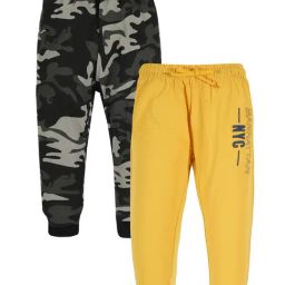 Plum Tree Kids Multicolor Camouflage Joggers (Pack Of 2)-image-42