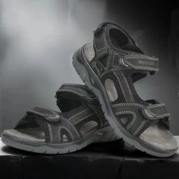 Woodland Men's Black Floater Sandals-image-89