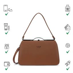 LAVIE LUXE LX FRAME Tan Medium Frame Bag image 5