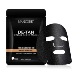 Mancode De- Tan Scrub & Facial Sheet Mask (Pack of 2) image 3